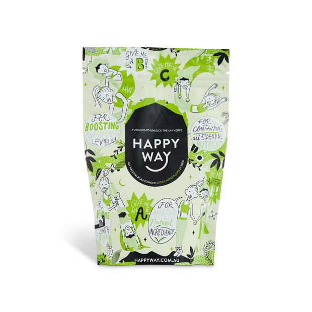 BCAA Powder - Green Apple Flavour (300g),BCAA,Happy Way,Happy Way