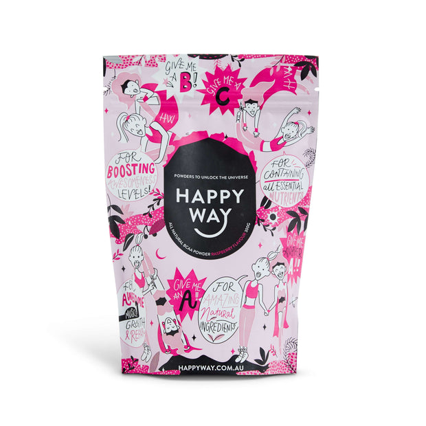 BCAA Powder - Raspberry Flavour (300g),BCAA,Happy Way,Happy Way