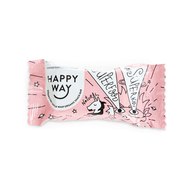 STRAWBERRY WHIP ALL NATURAL SNACK BAR (30G) +18 Bars,Kids Snack Bar,Happy Way,Happy Way