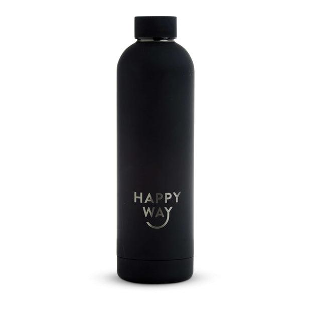 Black Matte Drink Bottle 750ml,Drink Bottle,Merchandise,Happy Way