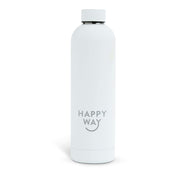 White Matte Drink Bottle 750ml,Drink Bottle,Merchandise,Happy Way