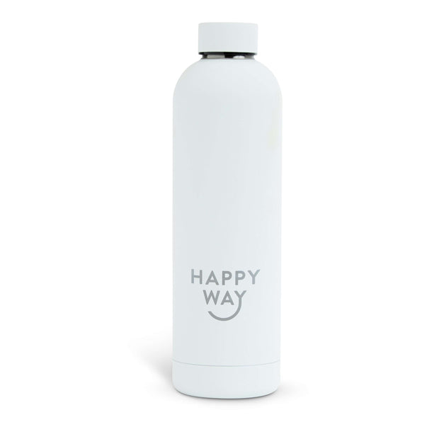 White Matte Drink Bottle 750ml,Drink Bottle,Merchandise,Happy Way